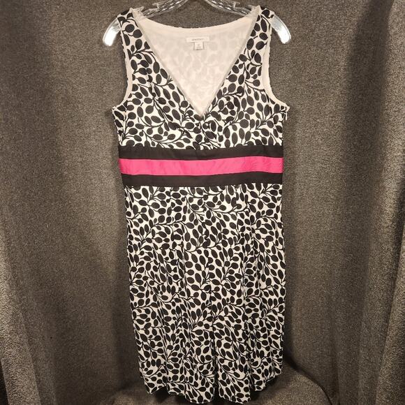 DRESS BARN Dress Womens 12 Multi Floral Sleeveless Knee Length Lined FLAWED - Picture 1 of 12